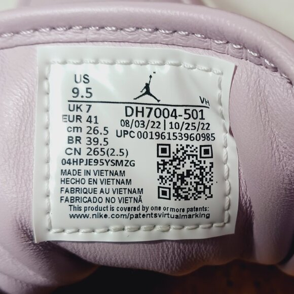 Nike Air Jordan 1 Elevate Low, New with Box, Iced Lilac/Black, Women's Size 9.5 - Picture 12 of 16